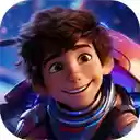 3d cartoon kids exploring moon space  screen for extension Chrome web store in OffiDocs Chromium