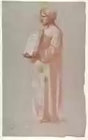 Free download Acolyte with Open Book (middle register; study for wall paintings in the Chapel of Saint Remi, Sainte-Clotilde, Paris, 1858) free photo or picture to be edited with GIMP online image editor