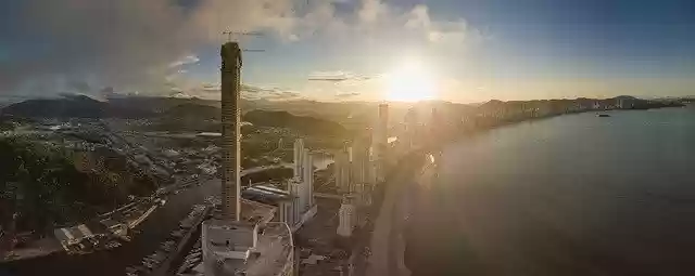 Free download Aerial City Sunset -  free photo or picture to be edited with GIMP online image editor