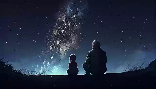 Free download ai generated father daughter space free picture to be edited with GIMP free online image editor