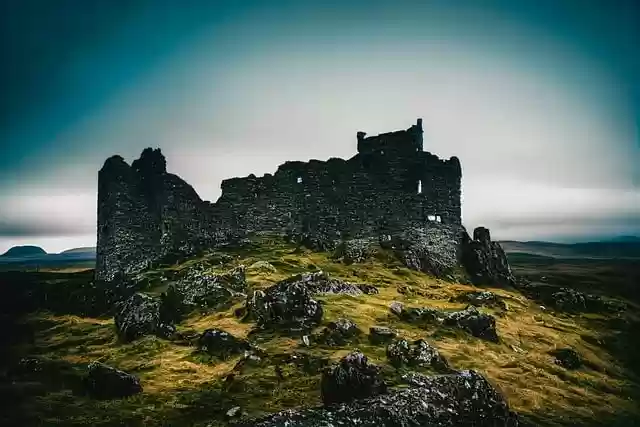 Free download ai generated ruin castle mountain free picture to be edited with GIMP free online image editor