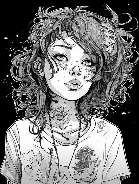 Free download ai generated woman sad drawing free picture to be edited with GIMP free online image editor
