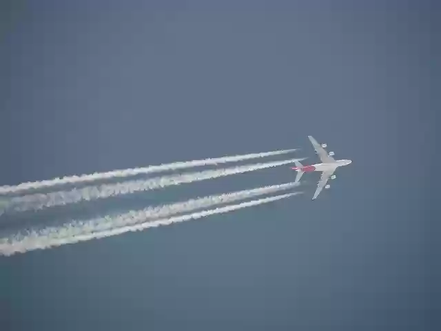 Free download Aircraft Sky Contrail -  free free photo or picture to be edited with GIMP online image editor