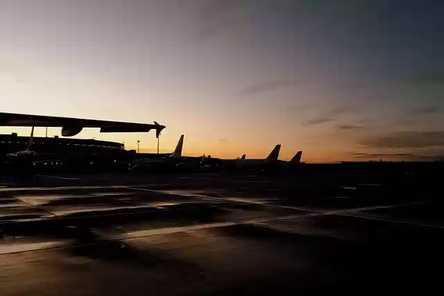 Free download Airport Sunrise Vienna -  free free photo or picture to be edited with GIMP online image editor