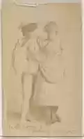 Free download Alice Dacre and Frankie Raymond, from the Actors and Actresses series (N45, Type 8) for Virginia Brights Cigarettes free photo or picture to be edited with GIMP online image editor