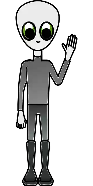Free download Alien Friendly Waving - Free vector graphic on Pixabay free illustration to be edited with GIMP free online image editor