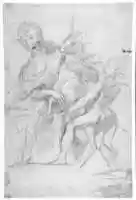 Free download Allegorical Figure of Purity with a Unicorn and Putto (recto); Study of a Nude Boy (verso) free photo or picture to be edited with GIMP online image editor