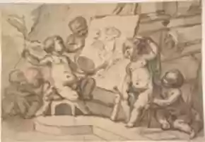 Free download Allegory of Painting with Putti free photo or picture to be edited with GIMP online image editor