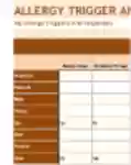 Free download Allergies and Symptom Table with Checklist DOC, XLS or PPT template free to be edited with LibreOffice online or OpenOffice Desktop online