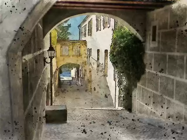Free download Alley Small Street -  free illustration to be edited with GIMP free online image editor