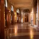 A long hallway with ornate columns and doors  screen for extension Chrome web store in OffiDocs Chromium