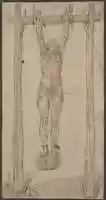 Free download A Man Hanging by His Arms (the Corpse of the King?) free photo or picture to be edited with GIMP online image editor