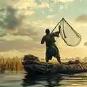 A man stands firm on a small boat  screen for extension Chrome web store in OffiDocs Chromium