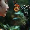 A man with futuristic robot body parts  screen for extension Chrome web store in OffiDocs Chromium