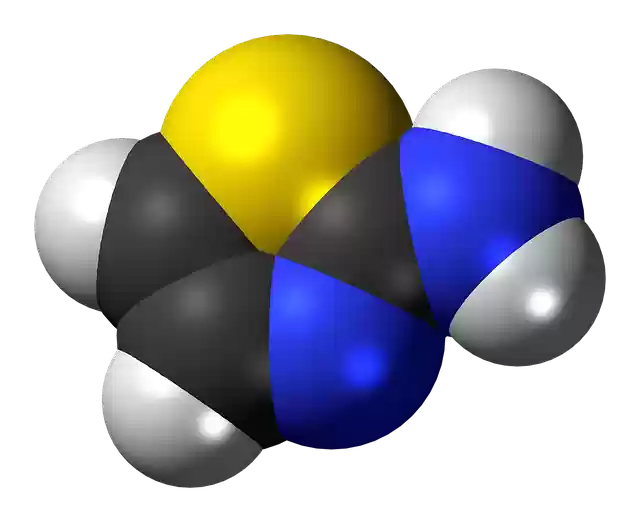 Free download Aminothiazole Spacefill Model -  free illustration to be edited with GIMP free online image editor