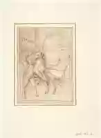 Free download An Allegory:  Male Nude in a Stable with Four Wild Horses free photo or picture to be edited with GIMP online image editor