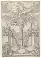 Free download An Allegory of the Union of the House of Orange and the Wittelsbach Family (Design for a Title Page of a Thesis) free photo or picture to be edited with GIMP online image editor