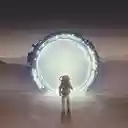 An astronaut approaches  screen for extension Chrome web store in OffiDocs Chromium