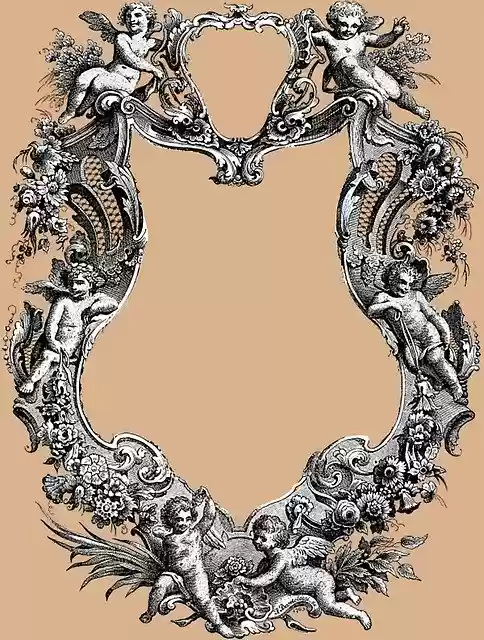 Free download Angel Vintage Border -  free illustration to be edited with GIMP free online image editor