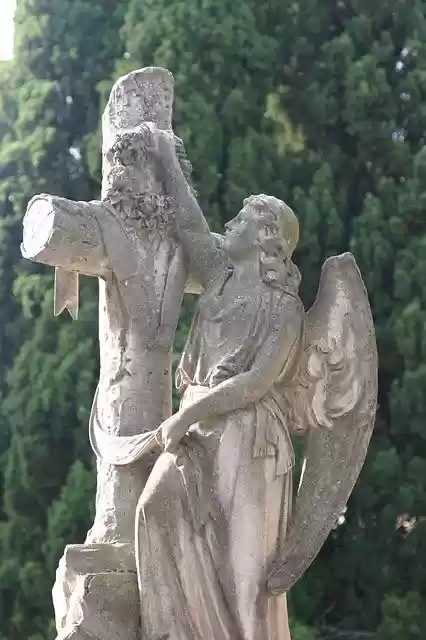 Free download Angel With Cross Cemetery Carmen -  free photo or picture to be edited with GIMP online image editor