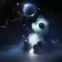 Anime panda bubbles theme  screen for extension Chrome web store in OffiDocs Chromium