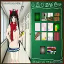 Anime school girl dress up game  screen for extension Chrome web store in OffiDocs Chromium
