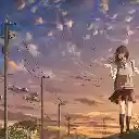 Anime School Student Girl Anime Theme  screen for extension Chrome web store in OffiDocs Chromium