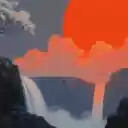 Anime Sunset Waterfall  screen for extension Chrome web store in OffiDocs Chromium