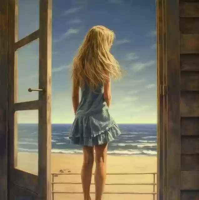 Free download anime woman girl beach sea ocean free picture to be edited with GIMP free online image editor