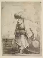 Free download An Old Turk Seated on a Stone free photo or picture to be edited with GIMP online image editor