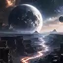 An otherworldly canyon stretches under an alien sky  screen for extension Chrome web store in OffiDocs Chromium