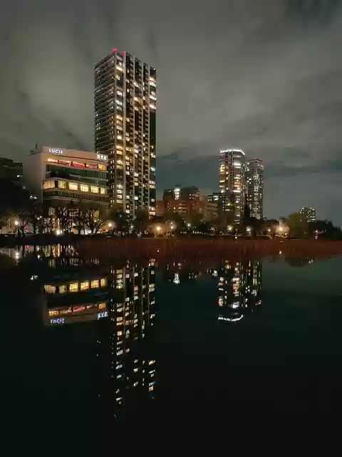 Free download apartment buildings japan night free picture to be edited with GIMP free online image editor