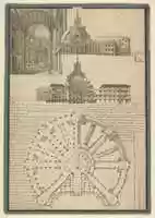 Free download Architectural Drawing for a Chapel and Hospital free photo or picture to be edited with GIMP online image editor