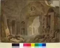 Free download Architectural Fantasy with Roman Ruins free photo or picture to be edited with GIMP online image editor