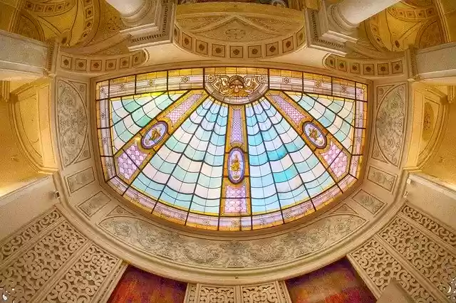 Free download Architecture Ceiling Stained Glass -  free photo or picture to be edited with GIMP online image editor