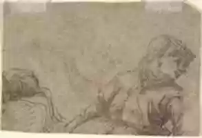 Free download A Reclining Peasant (recto); Study of a Young Man (verso) free photo or picture to be edited with GIMP online image editor