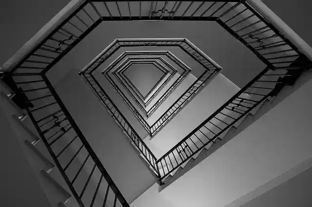 Free download Art Deco Black White Staircase -  free photo or picture to be edited with GIMP online image editor
