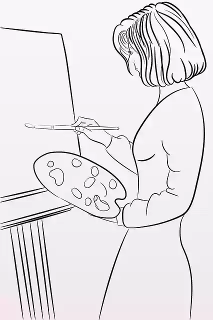 Free download Artist Girl Art - Free vector graphic on Pixabay free illustration to be edited with GIMP free online image editor