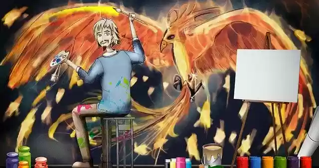 تنزيل مجاني الفنان The At Work يرسم رسمًا توضيحيًا مجانيًا ليتم تحريره باستخدام محرر الصور عبر الإنترنت GIMP