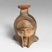 Free download Aryballos (perfume flask) in the form of a helmeted head free photo or picture to be edited with GIMP online image editor