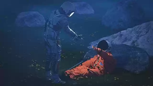 Free download astronauts nasa fog grass rock free picture to be edited with GIMP free online image editor