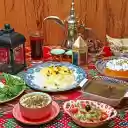 A table with food on it and a bowl of soup  screen for extension Chrome web store in OffiDocs Chromium