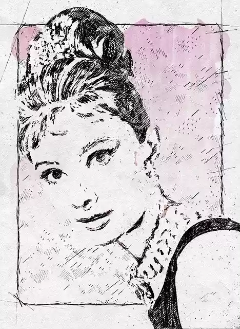 Muat turun percuma Audrey Hepburn Actress Vintage - ilustrasi percuma untuk diedit dengan editor imej dalam talian percuma GIMP