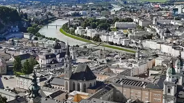 Free download austria salzburg architecture river free picture to be edited with GIMP free online image editor