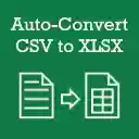 Auto Convert CSV to XLSX  screen for extension Chrome web store in OffiDocs Chromium
