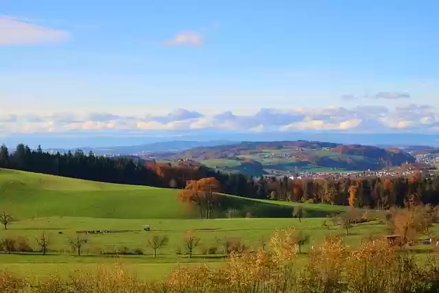 Free download autumn landscape fields nature free picture to be edited with GIMP free online image editor