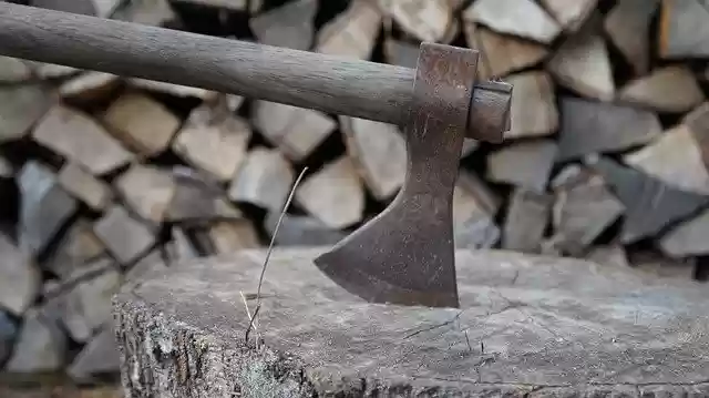 Free download Axe Wood Lumberjack -  free photo or picture to be edited with GIMP online image editor