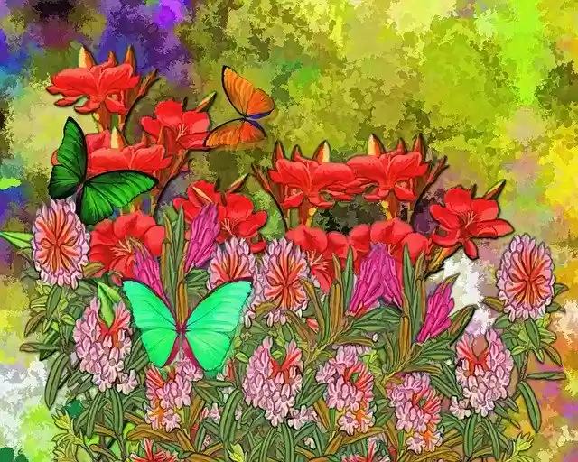 Free download Backdrop Colorful Butterfly -  free illustration to be edited with GIMP free online image editor