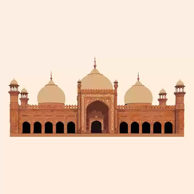 Free download Badshahi Masjid Lahore Pakistan - Free vector graphic on Pixabay free illustration to be edited with GIMP free online image editor