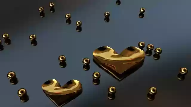 Free download Ball Heart Gold -  free illustration to be edited with GIMP free online image editor